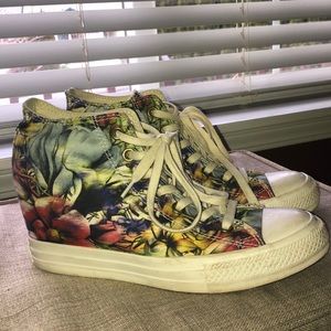 Converse wedge high tops floral print